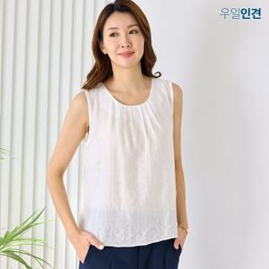 [엘클로] 여성 여름 인견 링클 나시 블라우스