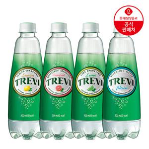 롯데칠성 트레비 500ml x 18개(라임/레몬/자몽/플레인) 탄산수