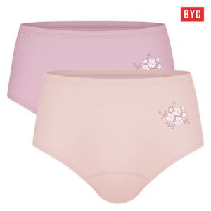 BYC 여성용 더안심 순면 요실금팬티 2매입 / 흡수패드강화 대용량 샘방지 안심팬티