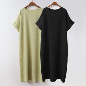 빅사이즈사랑해요 P692L307 데일리무지라운드원피스 GR