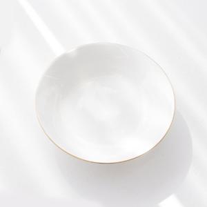 본차이나 블랑골드 반찬그릇 1p (5인치 찬기) 골드라인 전자레인지 가능