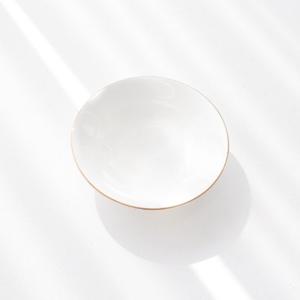 본차이나 블랑골드 반찬그릇 1p (4인치 찬기) 골드라인 전자레인지 가능