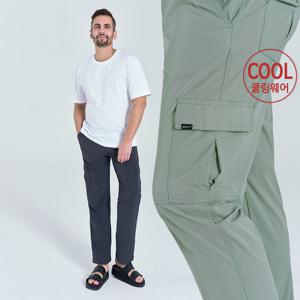 여름 쿨 나일론 데일리 캠핑 아웃도어 카고 밑단 스트링 팬츠