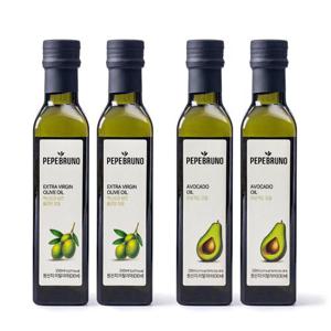 페페브루노 엑스트라버진 올리브오일 250ml x2병 +아보카도 오일 250ml x2병