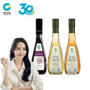 청정원 프리미엄 발사믹식초 외 2종(발사믹/사과/현미) 2개 골라담기
