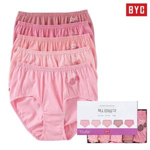 [BYC]BYC 여성 순면 100% 면스판 부인용 빅사이즈 팬티 세트  WCP9109