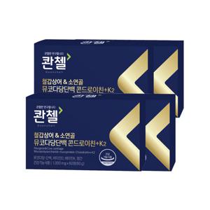 콴첼 철갑상어 소연골 뮤코다당단백 콘드로이친 플러스 K2 (1000mg x60정) x4박스