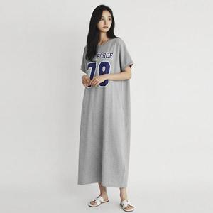 [유니제이] 오버핏 에어포스 반팔 맥시 원피스 RSOP3101