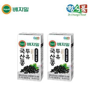 [베지밀]국산콩 검은콩 고칼슘 두유 190mlx64팩