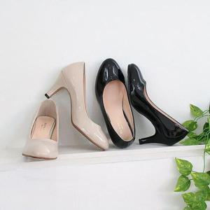 에나멜 베이직 2컬러 여성구두 펌프스힐 7cm 215-220
