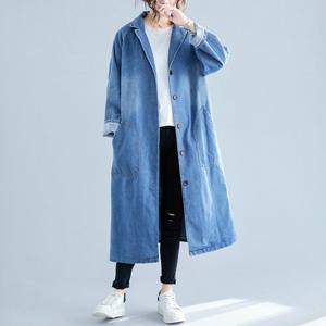 [무드무드] 워싱데님 포켓 롱 자켓