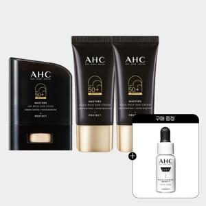 [AHC] 마스터즈 아쿠아리치 선크림 듀오세트 에어리치 선스틱 14g+(증정)프로샷 세럼 5ml