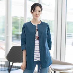 엄마옷 면 라운드 펀칭 7부 점퍼 614BNM155 중년여성/50대/60대/마담/빅사이즈/할머니옷