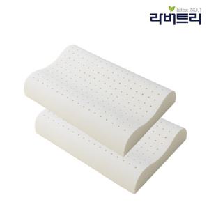 라버트리 2개세트 숙면도우미 라텍스 굴곡형 경추베개 S 사이즈