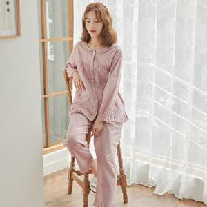 [마누아]마누아 국산 순면 60수 캐주얼 프릴 여성 잠옷 파자마 세트 MAW5775