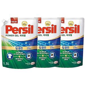 헨켈 퍼실 persil 세탁세제 - 파워젤 1.5L 리필X3개 (일반/드럼겸용) 얼룩제거