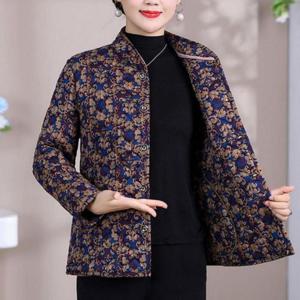 자켓 점퍼 퀼팅 겨울 겉옷 가을 꽃무늬 중년 여성 WFKN4NI