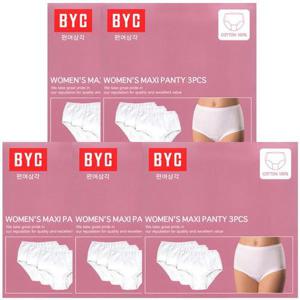 [BYC]순면맥시편여삼각팬티3매입5상자총15매입 BYT7530