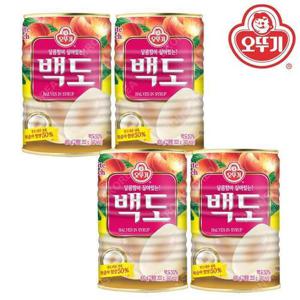 [오뚜기]오뚜기 백도 반절 400g 4개 복숭아 과일 통조림 (12063369)