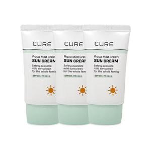 [김정문알로에]김정문알로에 큐어 아쿠아 마일드 그린 선크림 40ml(SPF50+) 3개 Ss (33704680)