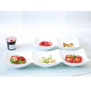 아트 반찬접시 사각 27cm 3구 나눔접시 찬기 소스볼 WFLT1VA