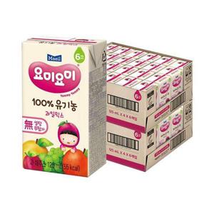 [요미요미]매일  유기농주스 과일믹스 125ml 48팩 /리뉴얼