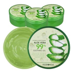 (4개)푸드어홀릭 알로에베라 수딩젤 300ml /알로에 수분크림 병풀추출물함유 진정 보습