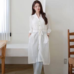 [최초가 99,000원][르포엠]델피아 린넨 블렌드 가디건 드레스