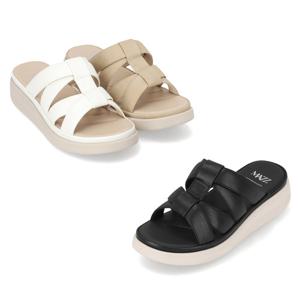 [정상가 159,000원] 엘칸토 여성 와이드 위빙 크로스 컴포트 뮬 3.5cm LCWW62M626
