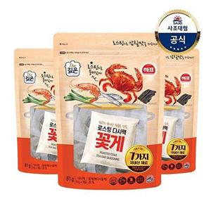 [사조 대림]로스팅 다시팩 꽃게 81g x3개