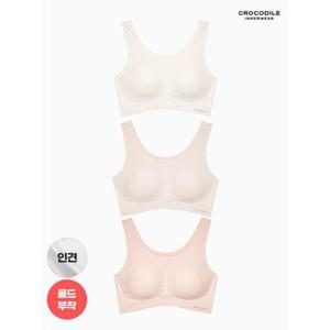 [크로커다일 이너웨어]라이크라 인견쉘론 U넥 심리스 브라 3종