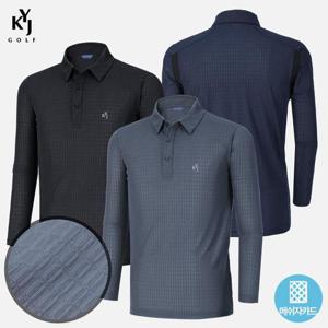 김영주골프 남성 링클프리 골프 아웃도어 카라 긴팔 티셔츠(M7ST65)