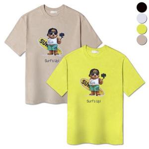 [리셋]남여공용 서프 베어 반팔티 빅사이즈 4color