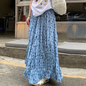 [무드무드] 테시 리본 주름 밴딩 스커트