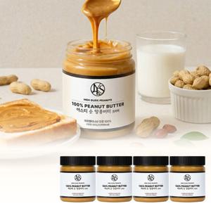 [야스티] 아르헨티나산 하이올레익 땅콩 100% 순 땅콩버터 크리미 300g X 4개