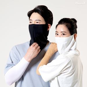 휘겔리엑스 자외선 차단 쿨링 마스크 4종(화이트2+블랙2)+토시 4종(화이트2+스킨2)