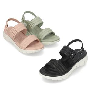 [정상가 159,000원] 엘칸토 여성 볼륨 스티치 경량 샌들 4cm LCWW90M526