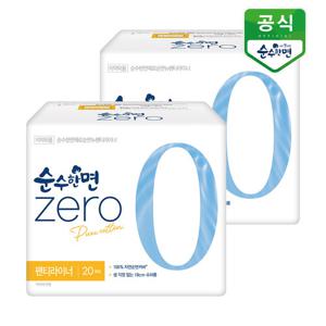 순수한면 생리대 제로 롱팬티라이너20P x 2팩