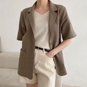 [플랩]BEST린넨 반팔 자켓