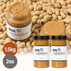 [야스티] 아르헨티나산 하이올레익 땅콩 100% 순 땅콩버터 크런치 1.5kg X 2개