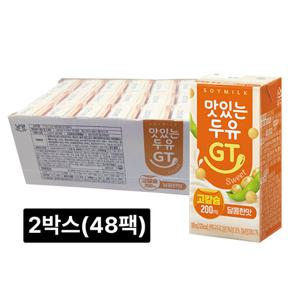 남양 맛있는 두유 GT 고칼슘 달콤한맛 190ml x 48팩 멸균두유 팩두유