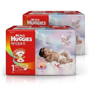 하기스 기저귀 매직컴포트 1단계 신생아 60p x2팩