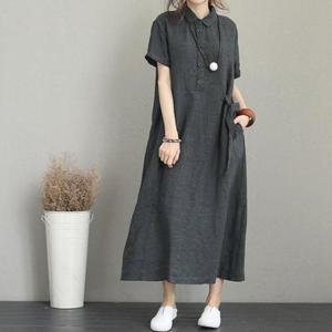 겐디 끈 롱 원피스