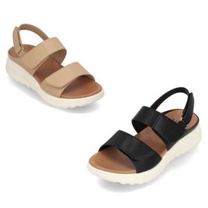 [정상가 159,000원] 엘칸토 여성 벨크로 투밴드 컴포트 샌들 4cm LCWW47M626