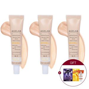[잡티커버선크림](1+1+1) 에이지랩 비단결 미라클 컬러 선 SPF50+PA+++ 진정팩 4매 증.정