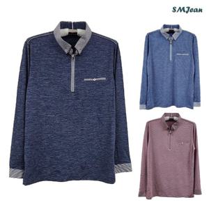 SMJ1215 잔피엘 남성  긴팔 카라 티셔츠 남성 중년 긴팔티 중년남성  봄 가을