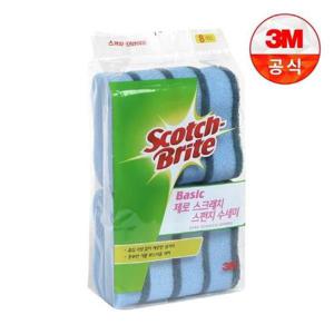 갤러리아_[3M]베이직 제로스크래치 스펀지수세미 8입