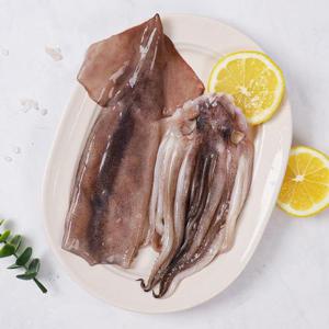 [강영수산]자연산 손질오징어 통오징어 2미(350g) x 5팩 (10마리)