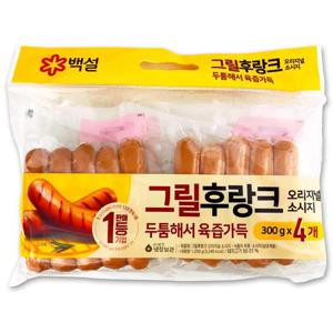 [코스트코] 백설 그릴 후랑크 육즙가득 오리지널 소시지 1.2kg(300g x 4개)