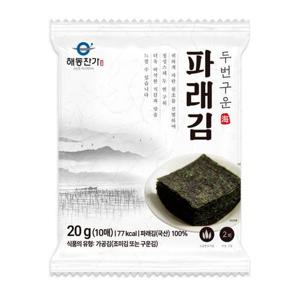 [해동찬가]두 번 구운 파래김 10매 x 20봉 (200매)